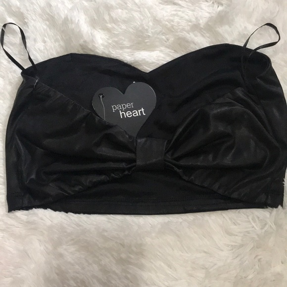 New LF Paper Heart Bralette Top - Picture 2 of 3